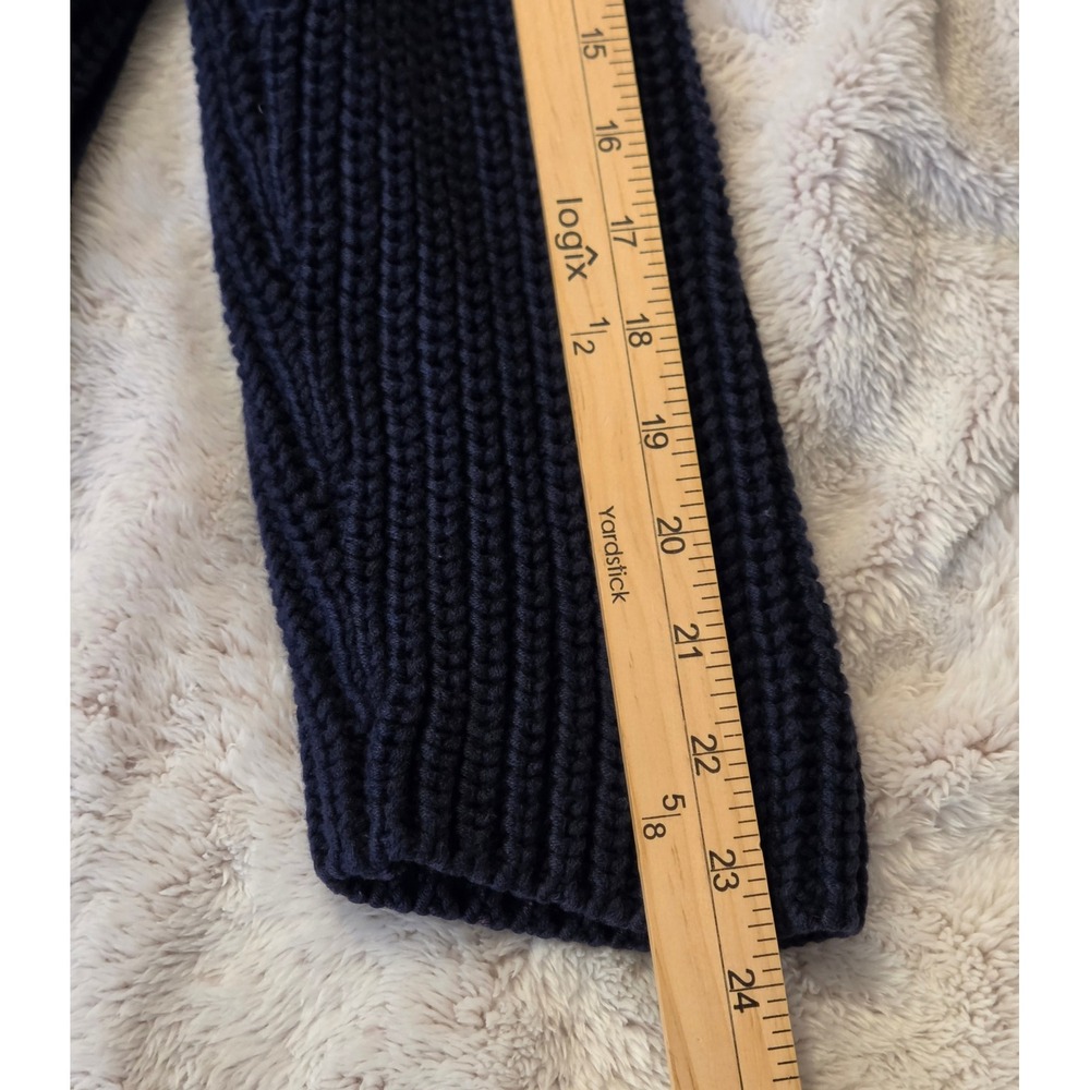 Talbots Ribbed Open Front Cardigan Wide Fold-Over Shawl Collar Women's Size 2X - Picture 4 of 8